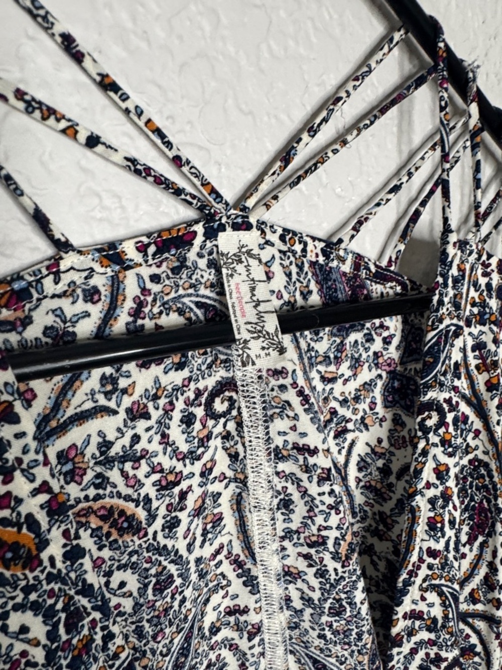 Free People Strappy Cold Shoulder Blouse Swim Cover Up Medium - Picture 4 of 7